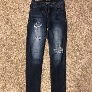 Dark colored ripped Express jeans!!
